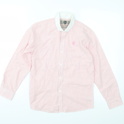 NEXT Boys Red Striped  Basic Button-Up Size 10 Years