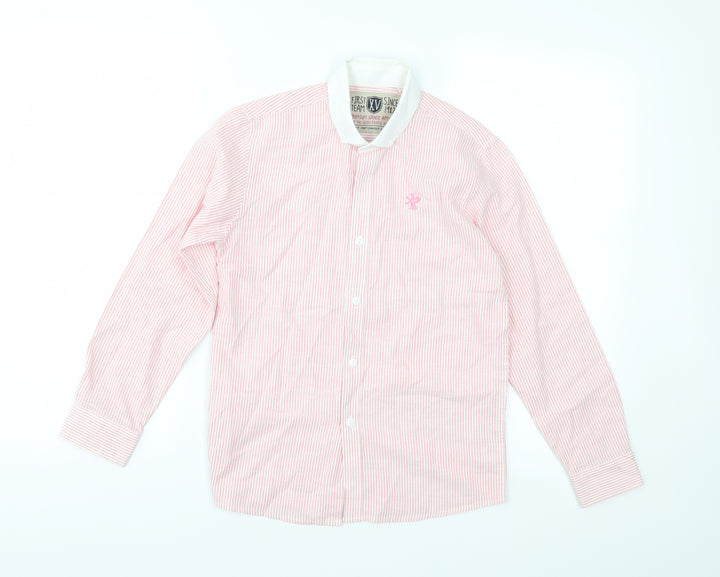 NEXT Boys Red Striped Basic Button-Up Size 10 Years