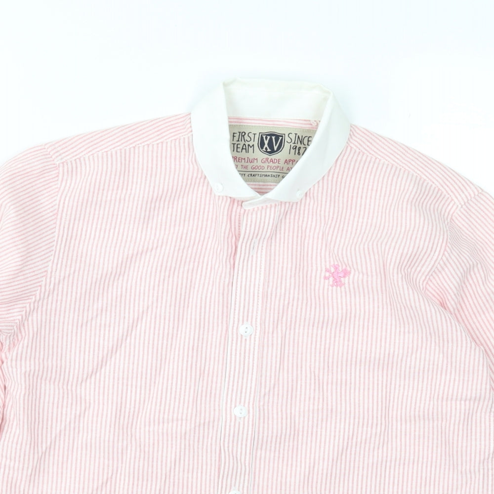 NEXT Boys Red Striped  Basic Button-Up Size 10 Years