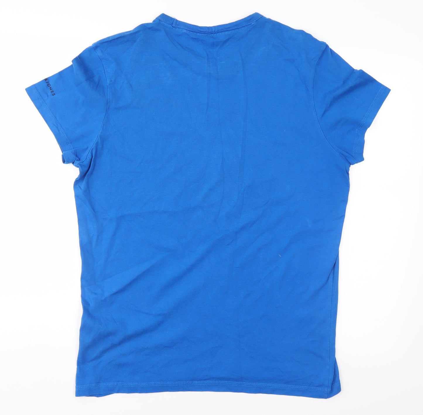 JACK & JONES Mens Blue  Jersey  T-Shirt Size L