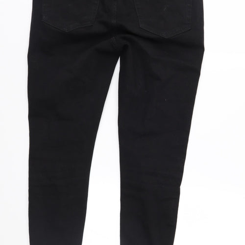 Topshop Womens Black  Denim Straight Jeans Size 26 in L30 in