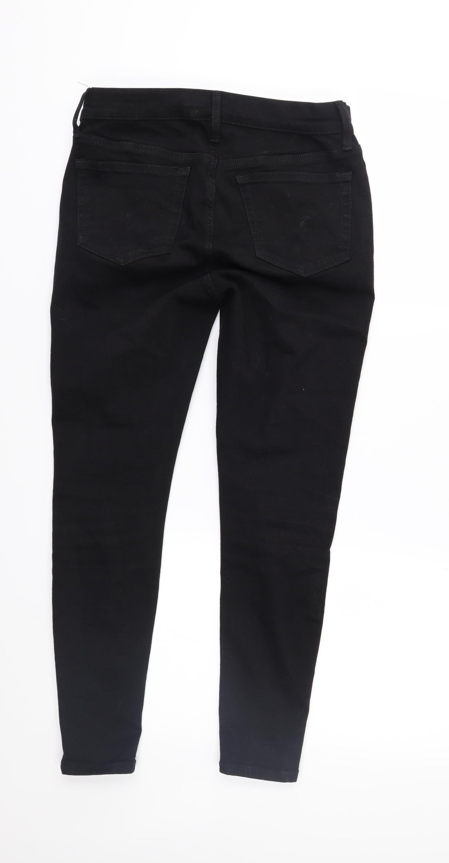 Topshop Womens Black  Denim Straight Jeans Size 26 in L30 in