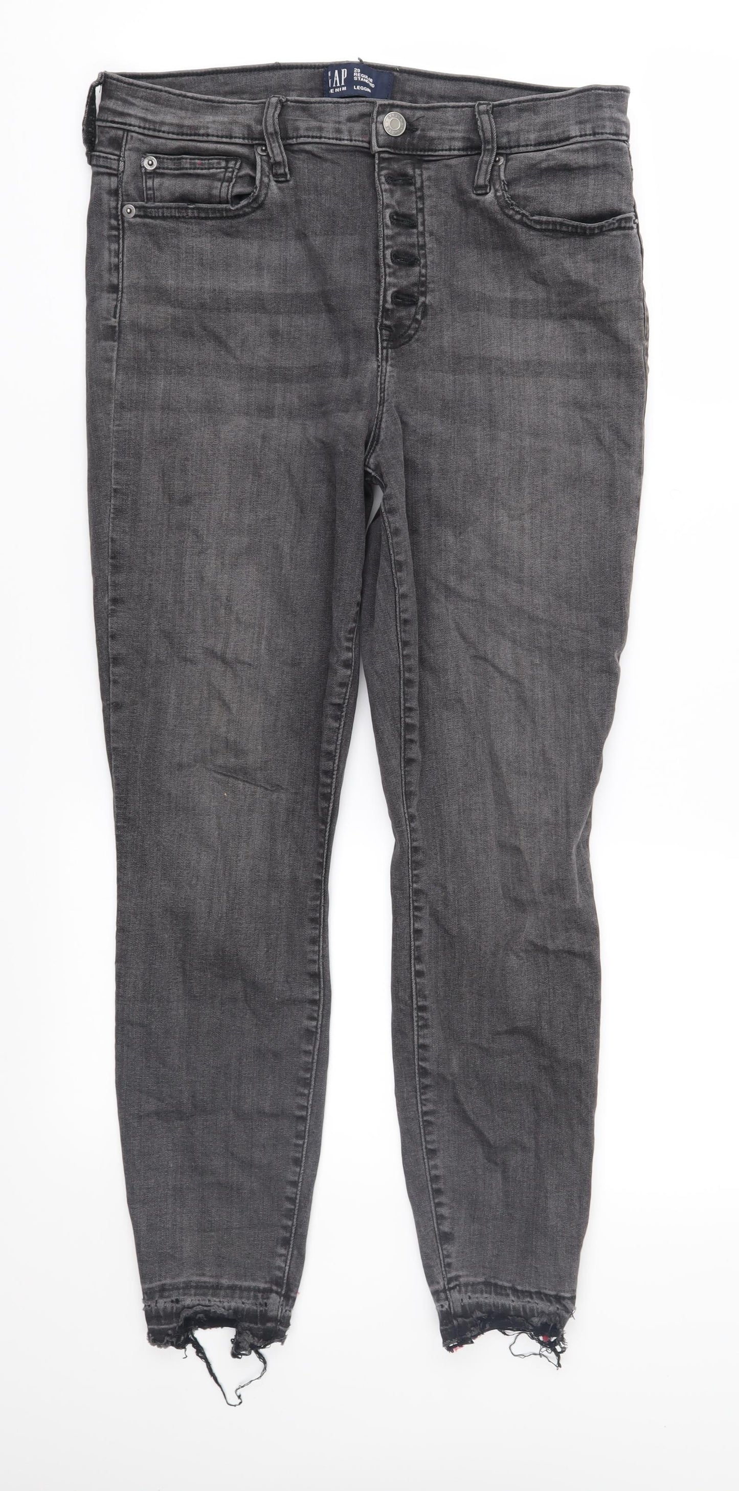 Gap Womens Grey  Denim Straight Jeans Size 29 in L27 in