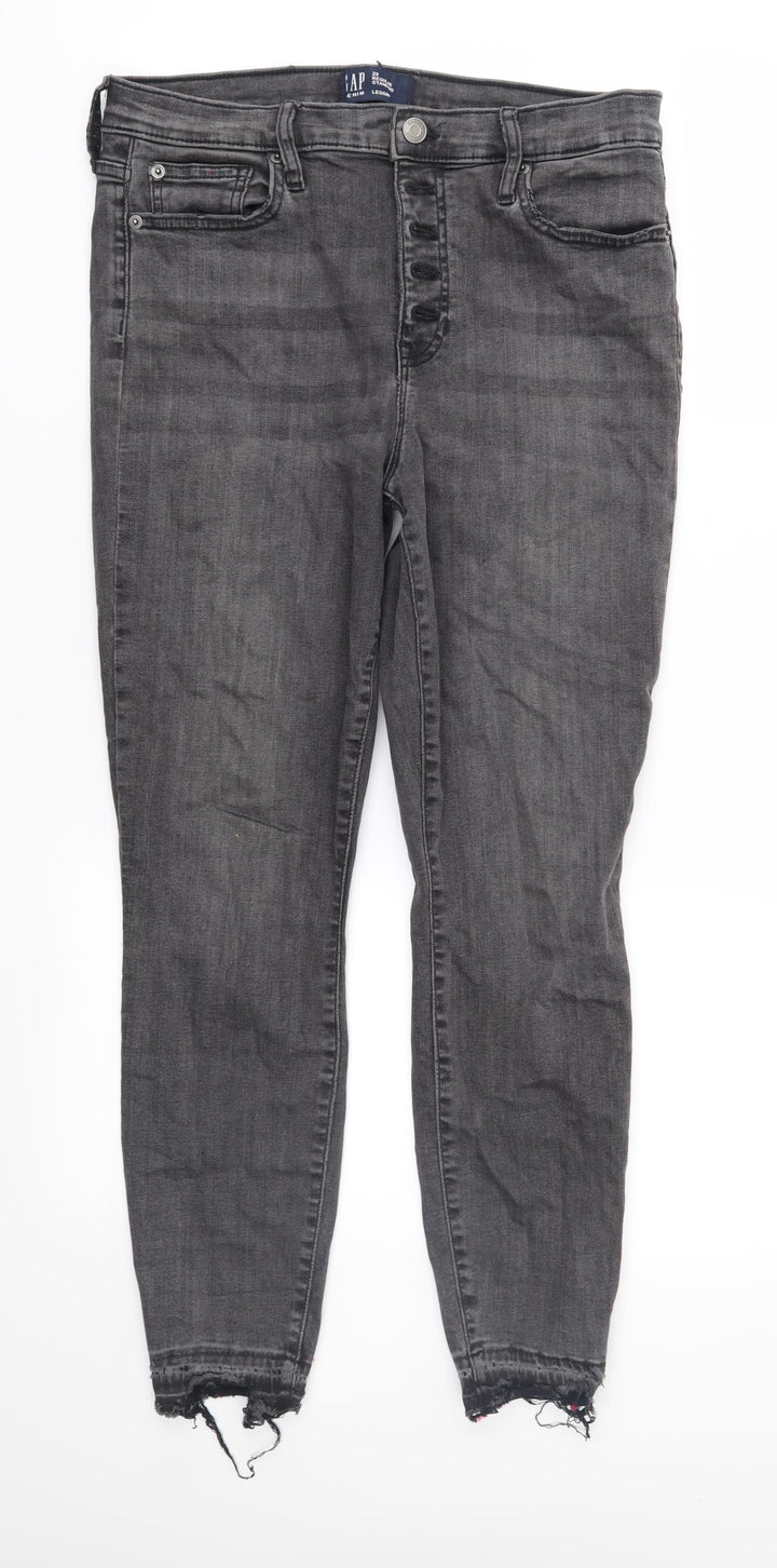 Gap Womens Grey  Denim Straight Jeans Size 29 in L27 in