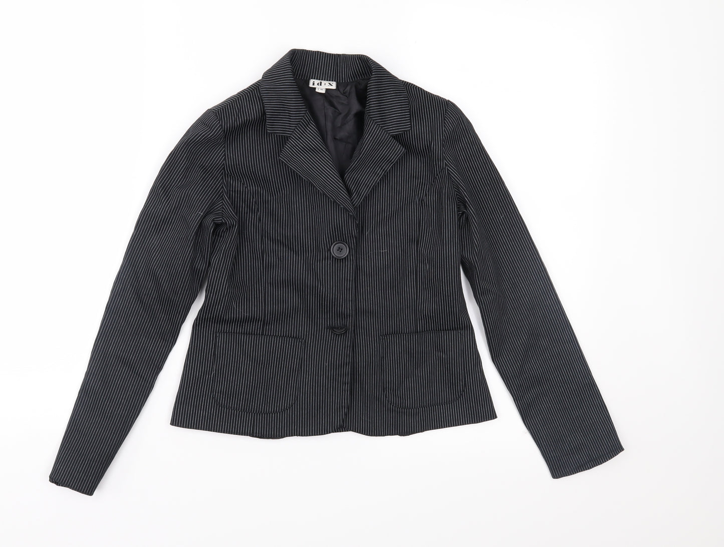 id:X Girls Black Striped  Jacket  Size 10 Years