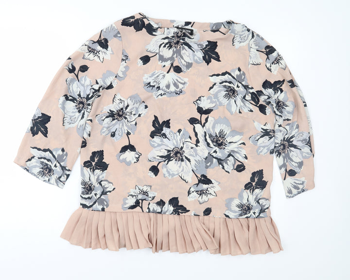 Debenhams Womens Pink Floral  Basic Blouse Size 14