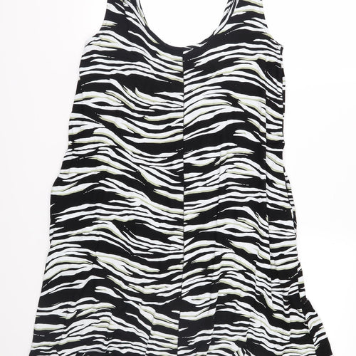 NEXT Womens Black Animal Print Jersey A-Line