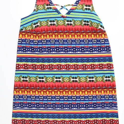 Papaya Womens Multicoloured Geometric  A-Line  Size 14