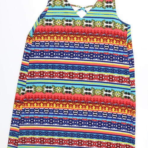 Papaya Womens Multicoloured Geometric  A-Line  Size 14