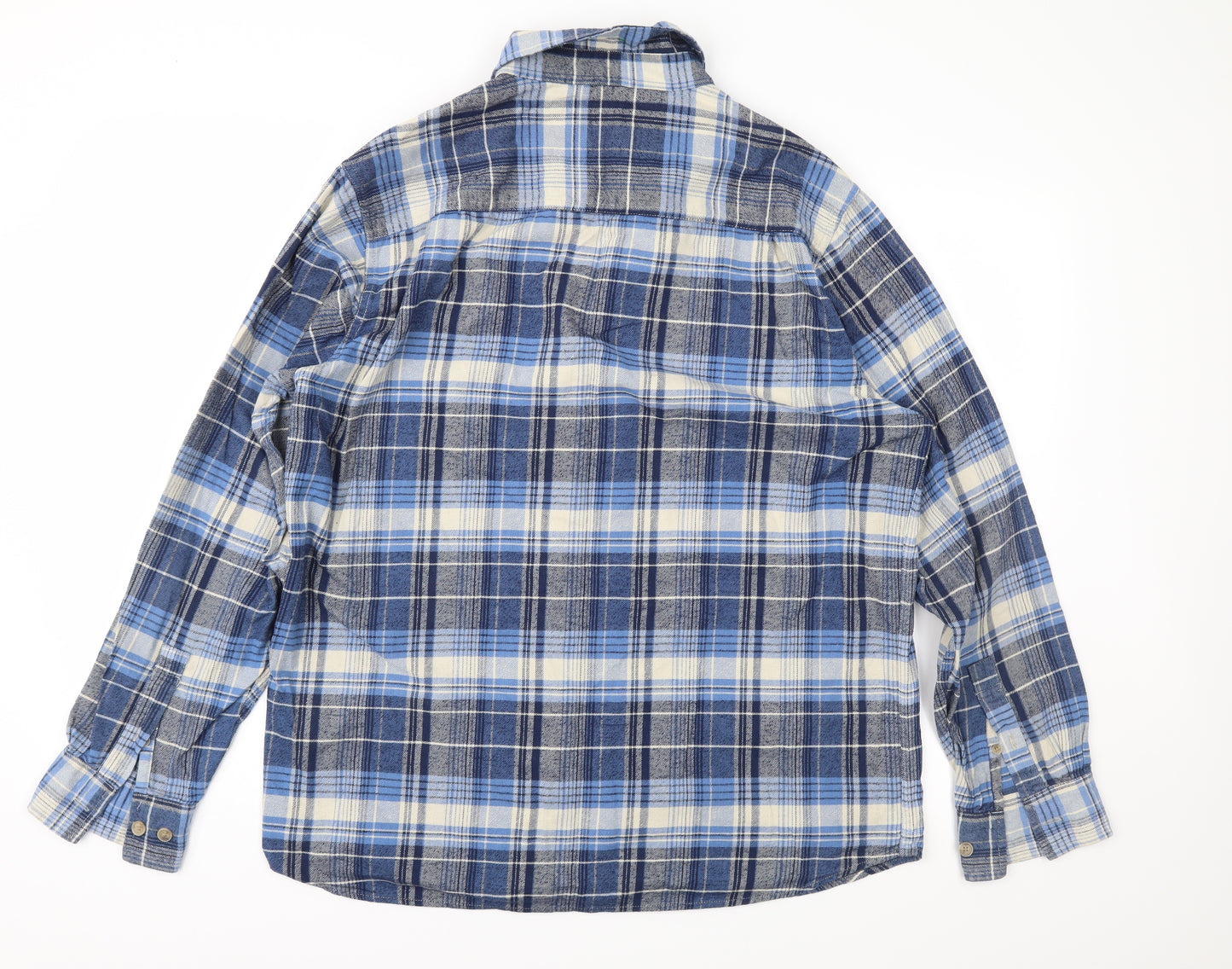 Weatherproof Mens Blue Check   Button-Up Size XL