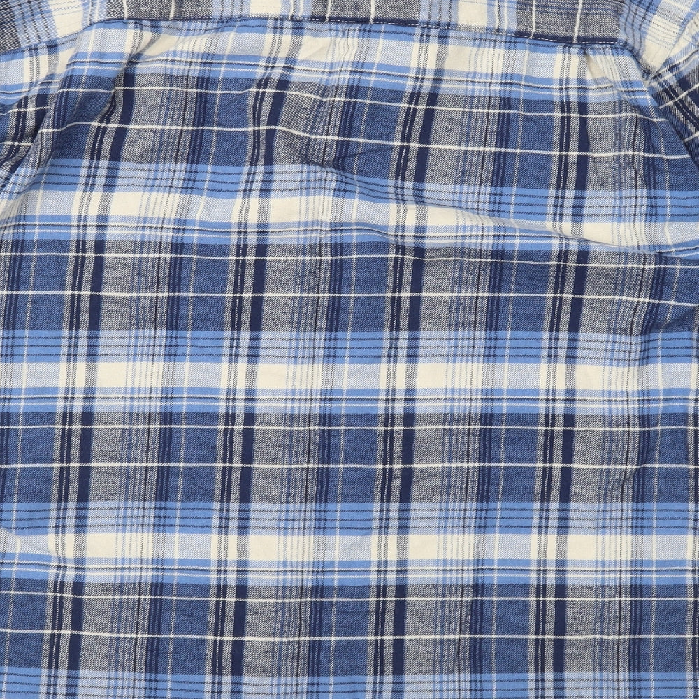 Weatherproof Mens Blue Check   Button-Up Size XL