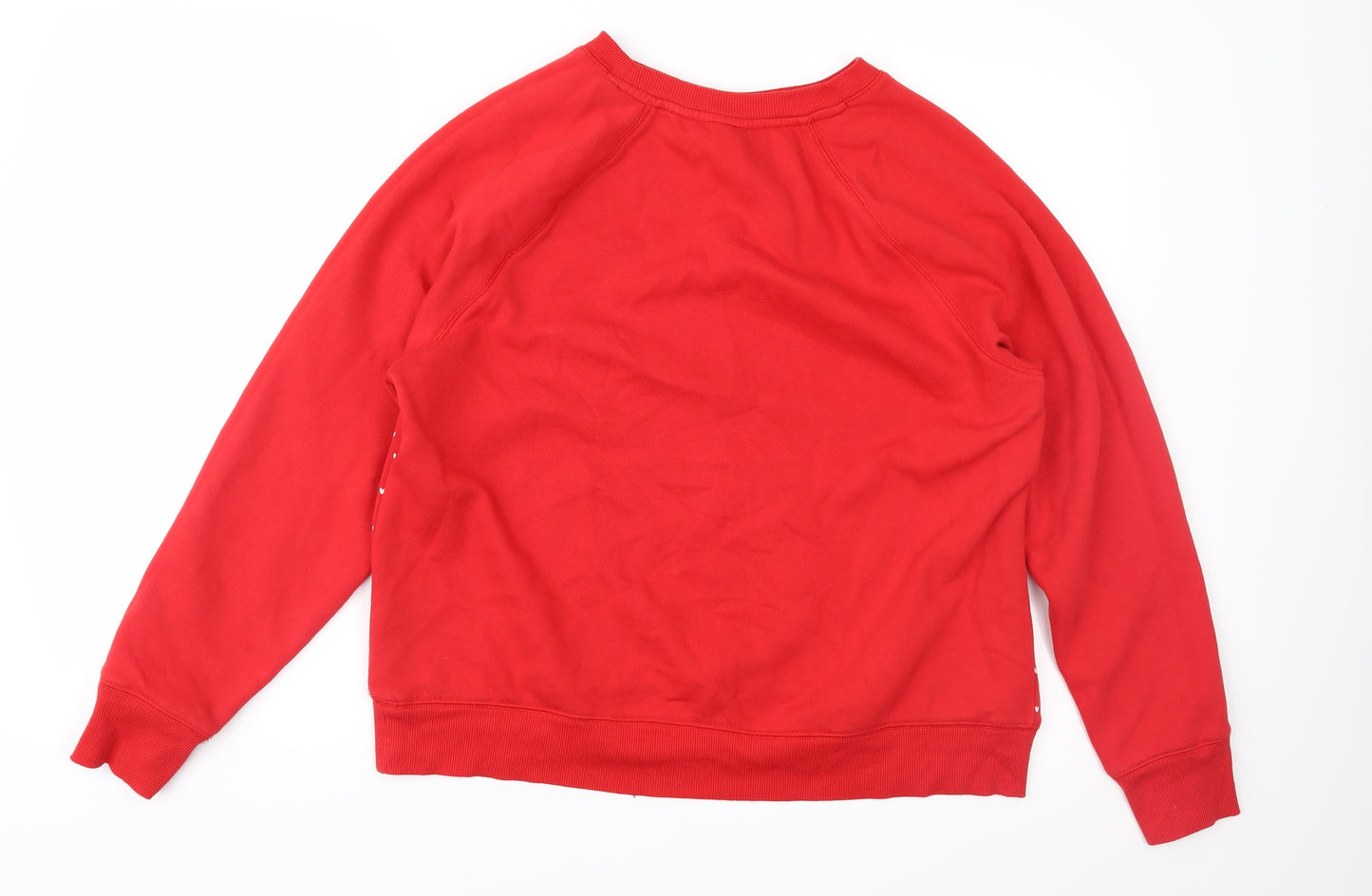 H&M Womens Red   Pullover Sweatshirt Size M