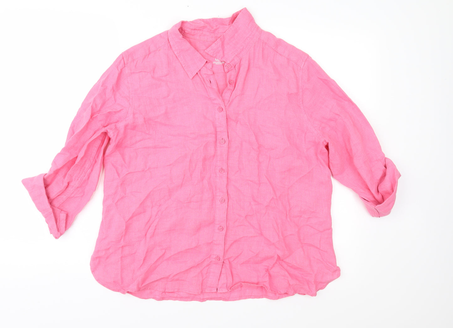 Marks and Spencer Womens Pink   Basic Blouse Size 14