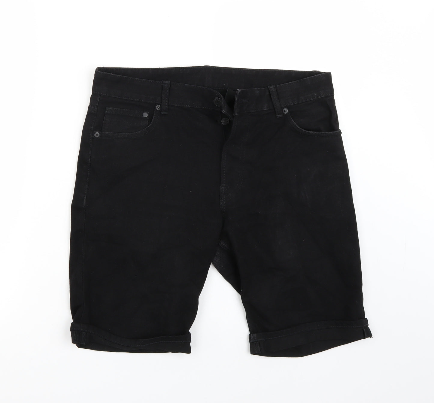 & denim Mens Black   Bermuda Shorts Size 32