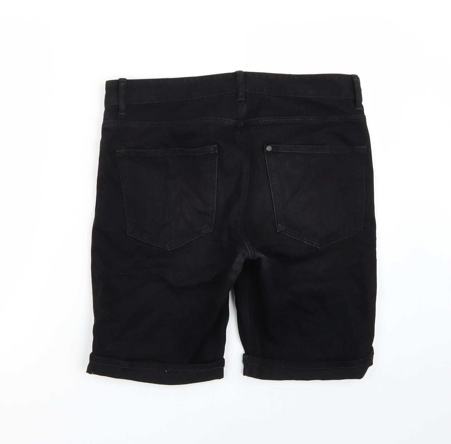 & denim Mens Black   Bermuda Shorts Size 32