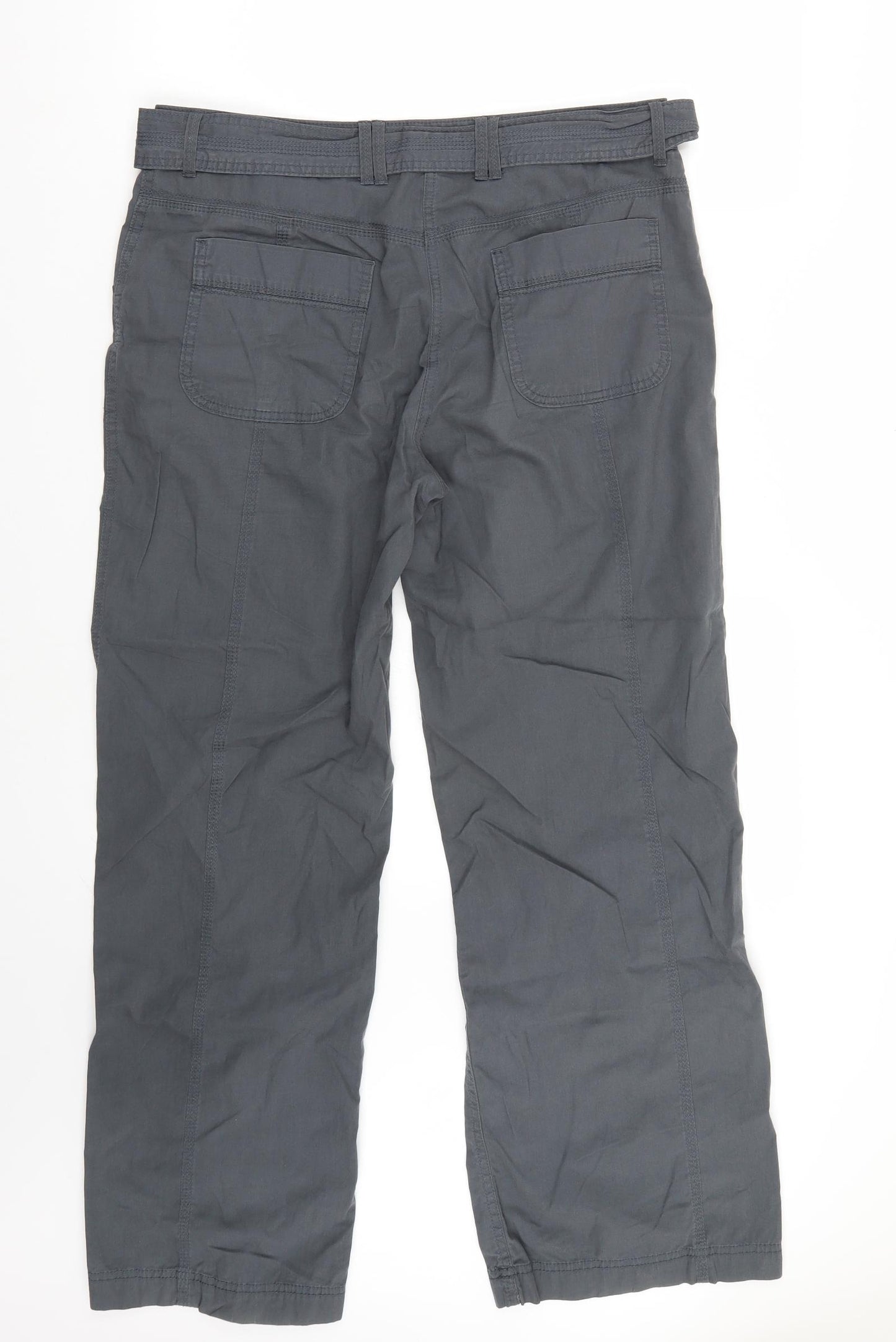 Marks and Spencer Womens Grey   Cargo Trousers Size 12 L30 in