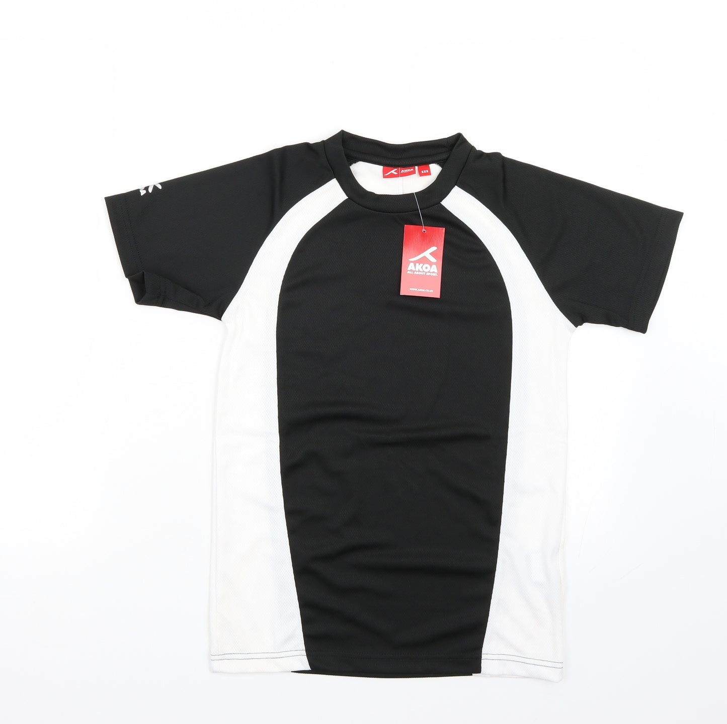 akoa Boys Black  Rayon Basic T-Shirt Size 2XS