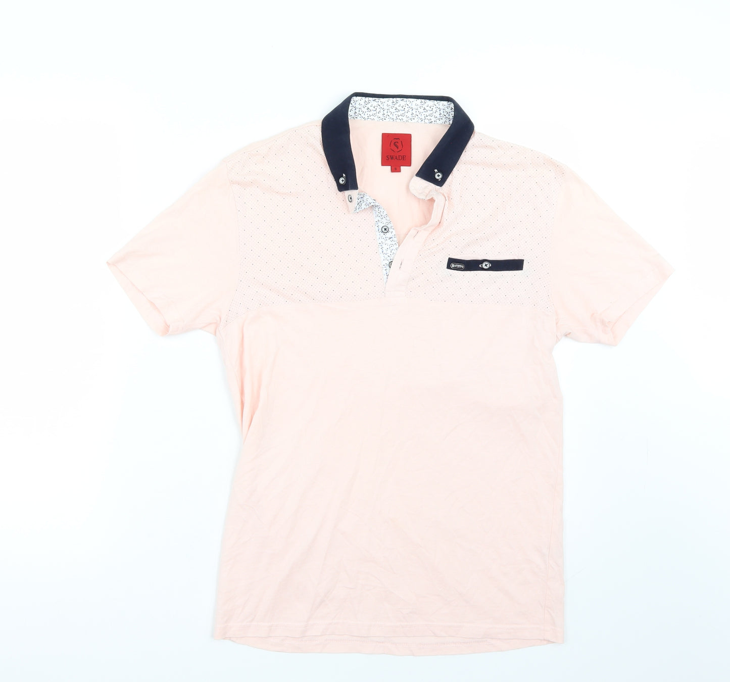 Swade Mens Pink    T-Shirt Size S