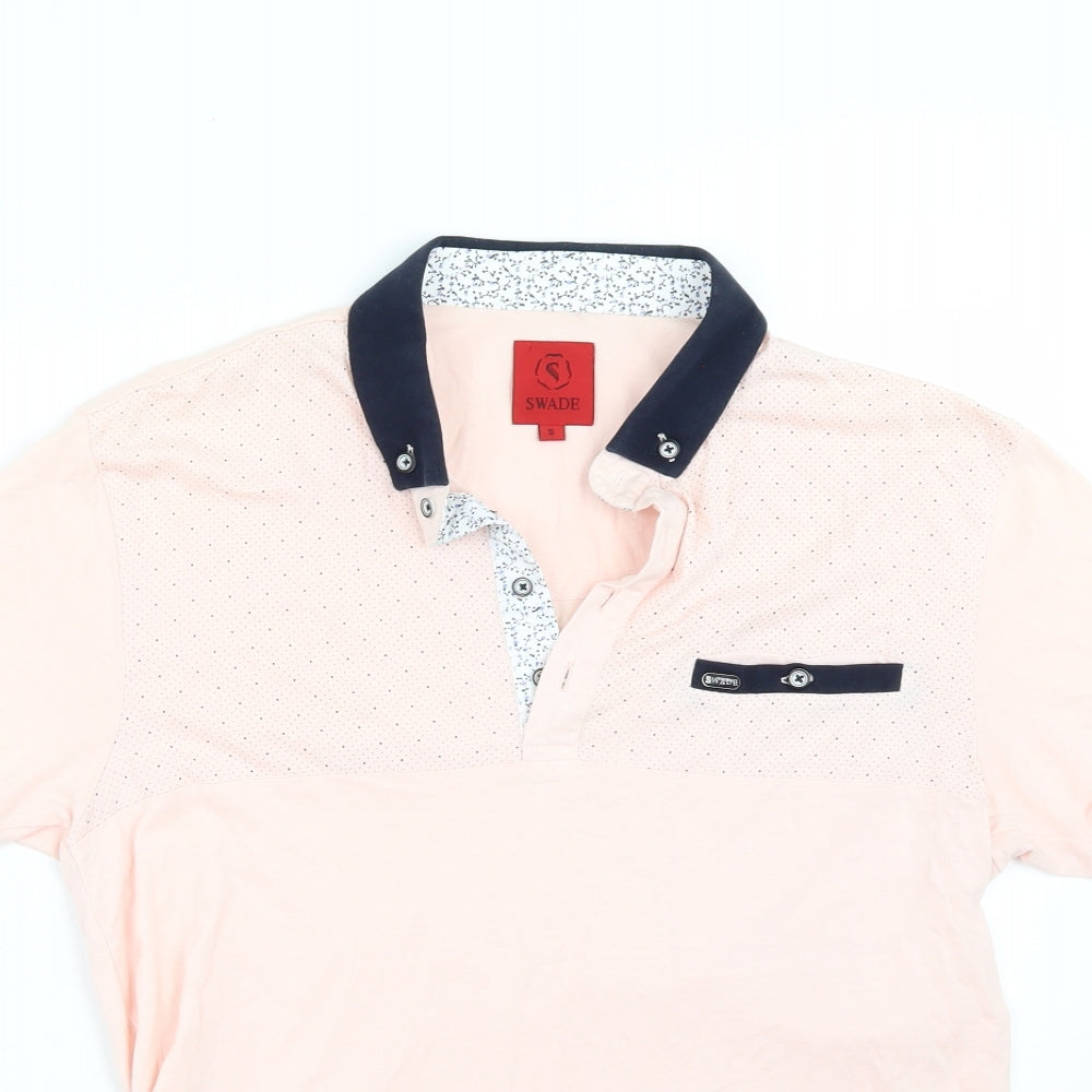 Swade Mens Pink    T-Shirt Size S