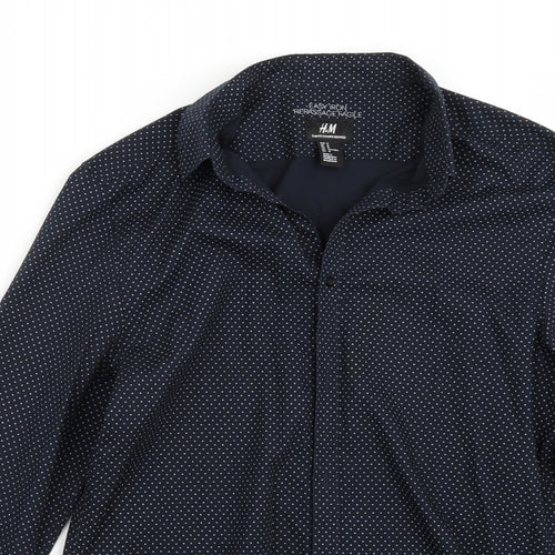H&M Mens Blue    Button-Up Size M