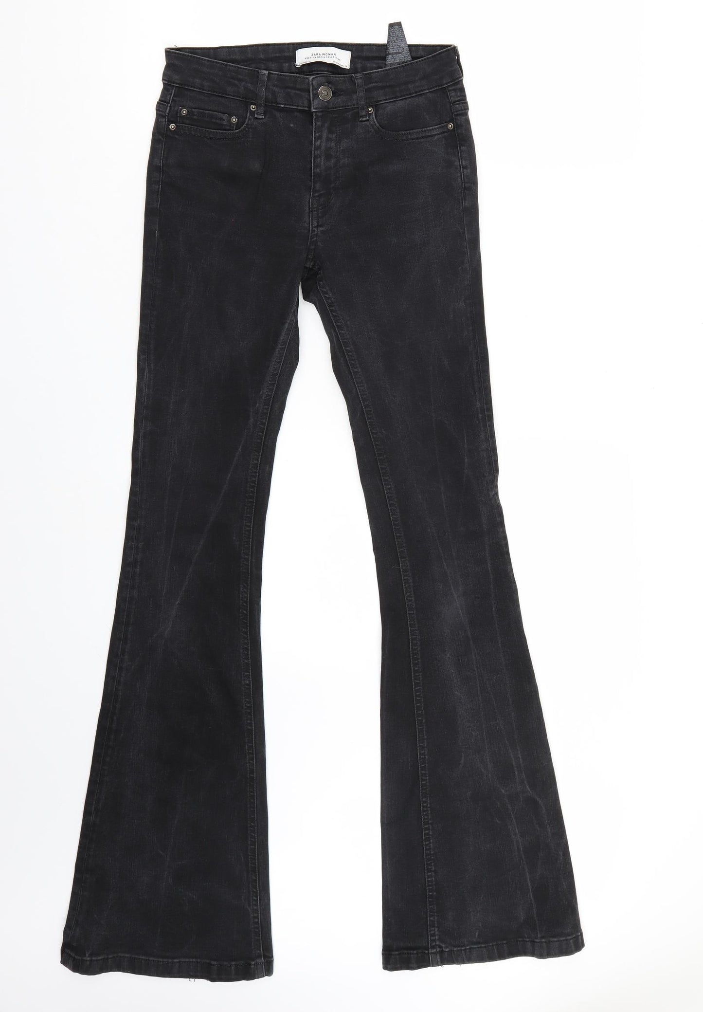 Zara Womens Black   Flared Jeans Size 6 L33 in
