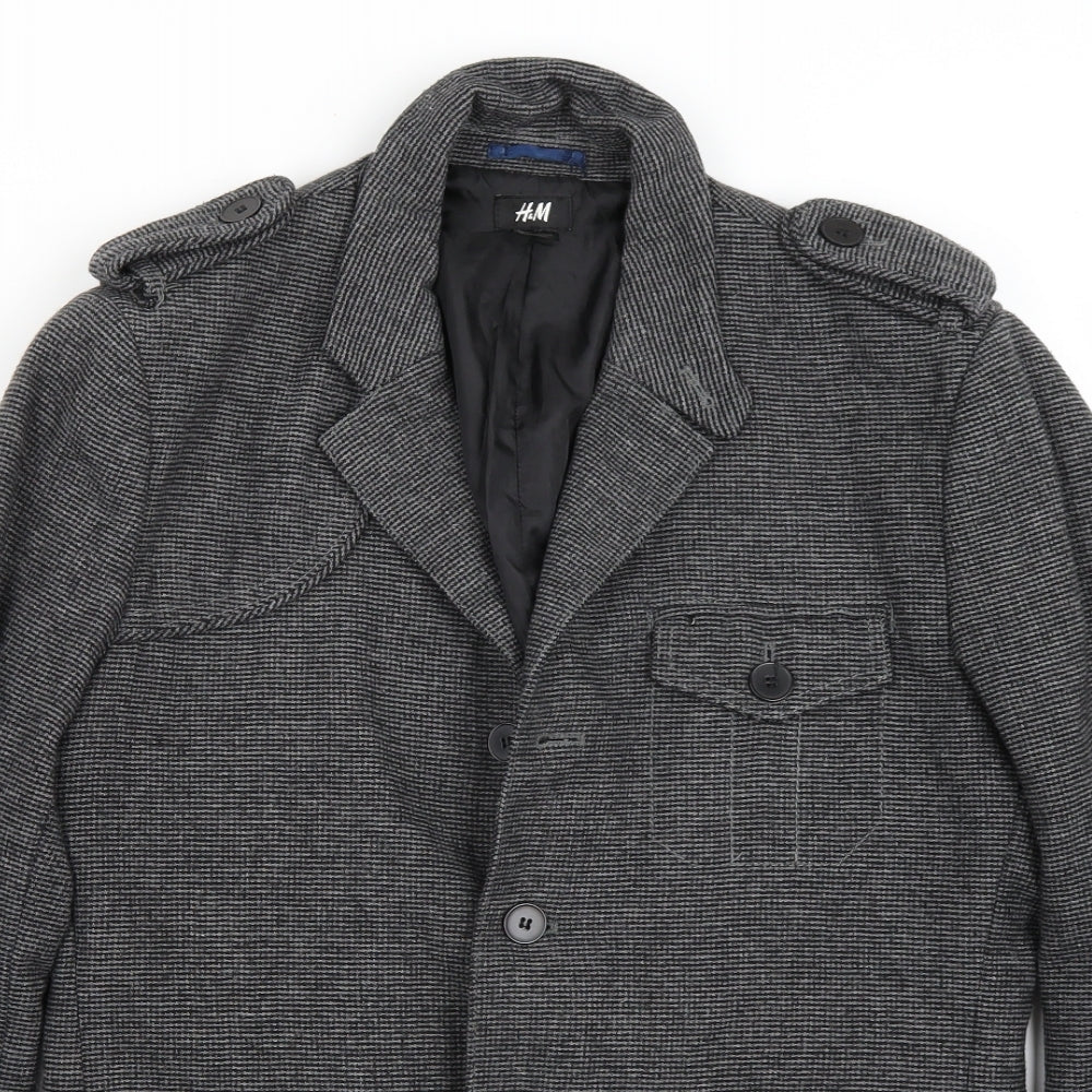 H&M Womens Grey   Jacket Coat Size 10