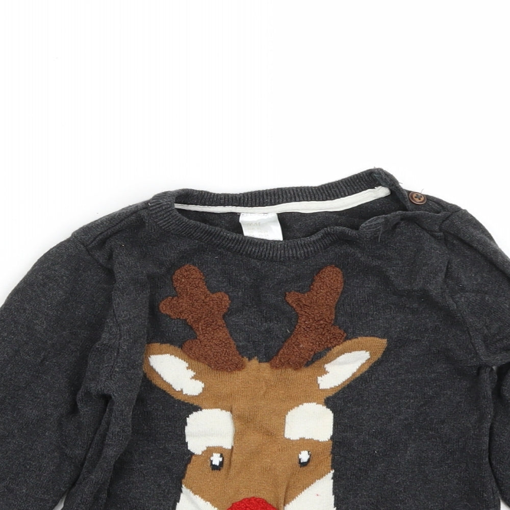 H&M Baby Grey   Pullover Jumper Size 12-18 Months