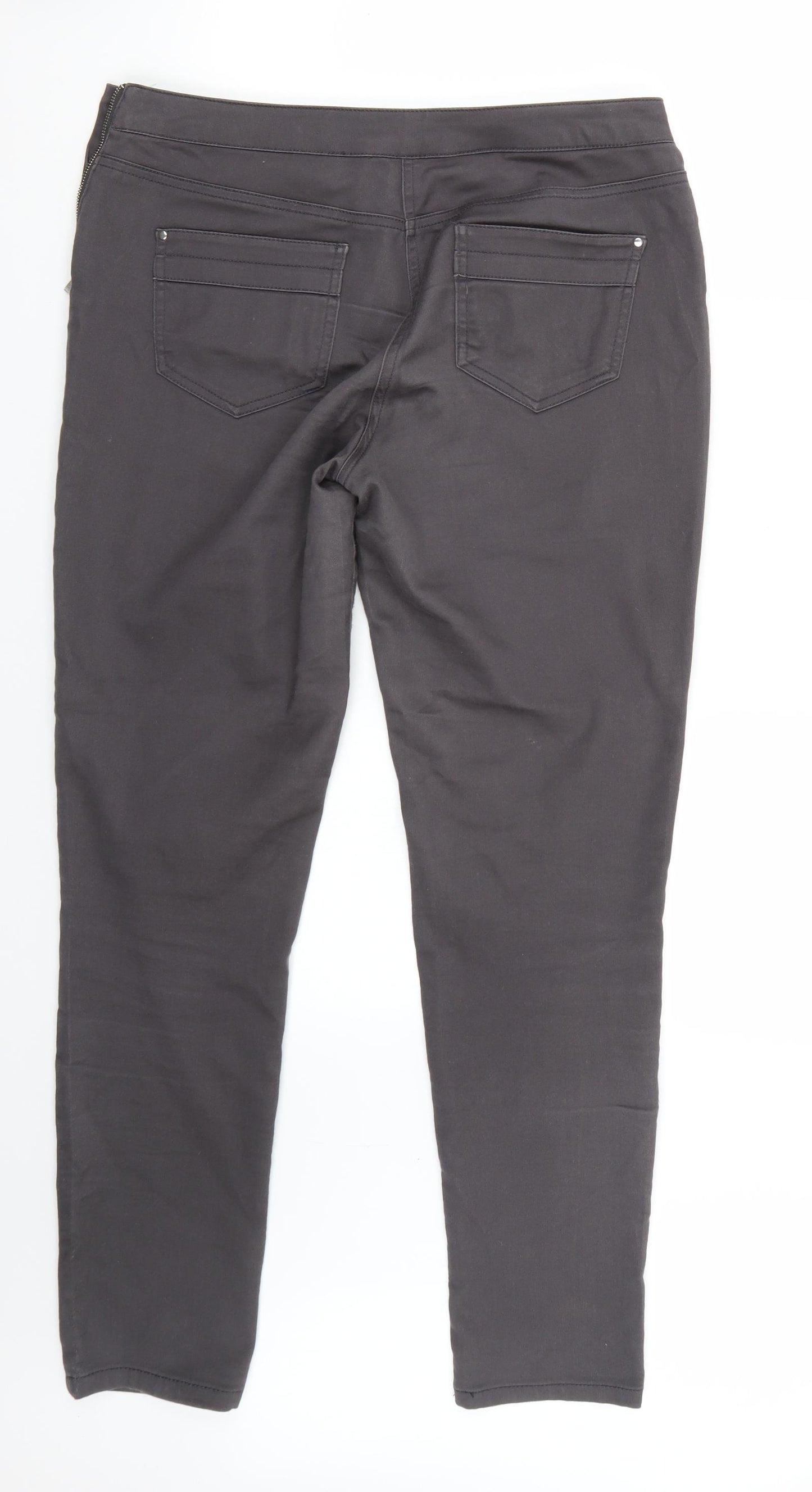 Wallis Womens Grey   Straight Jeans Size 12 L30 in