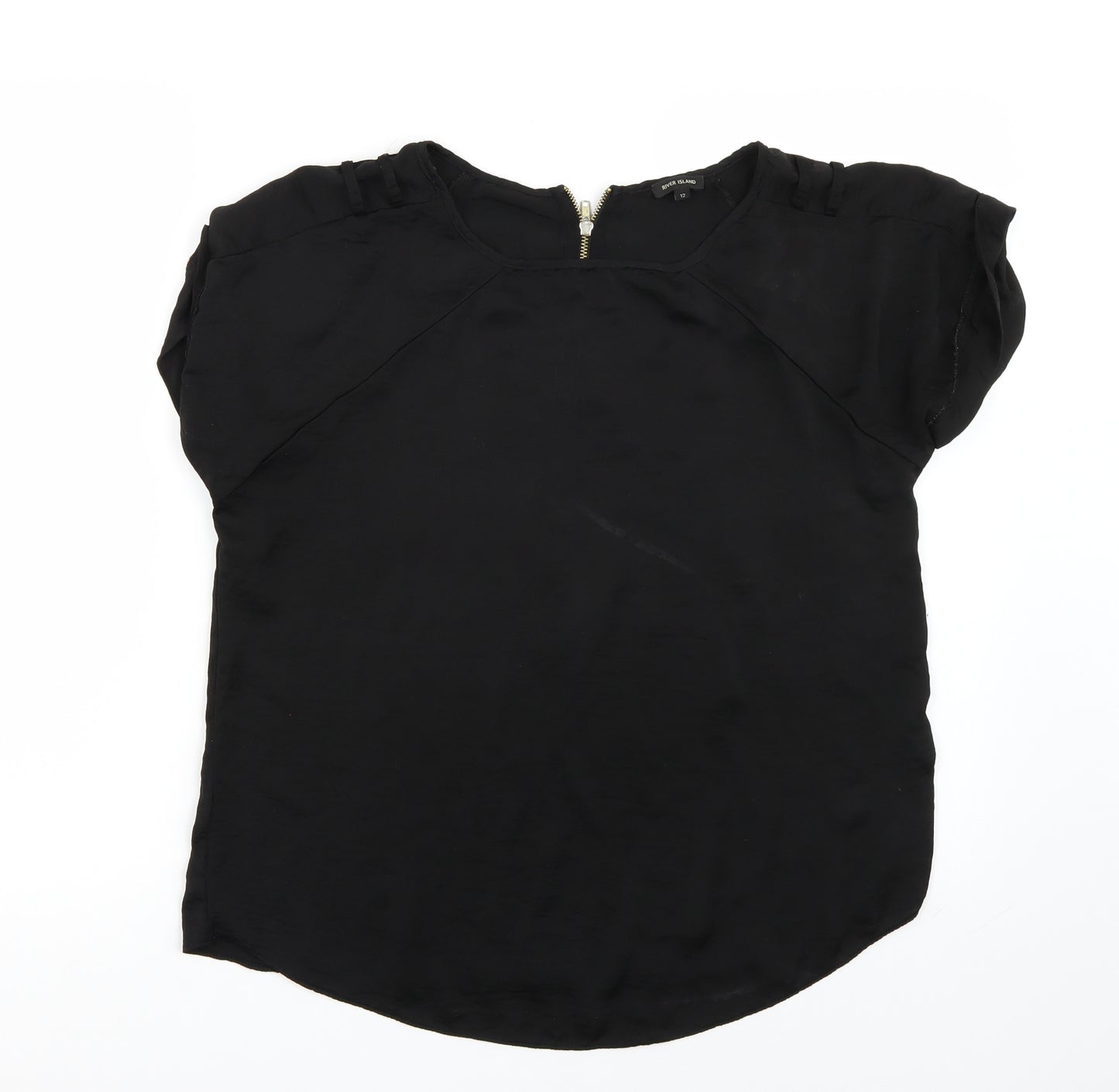 Riverisland Womens Black   Basic Blouse Size 12