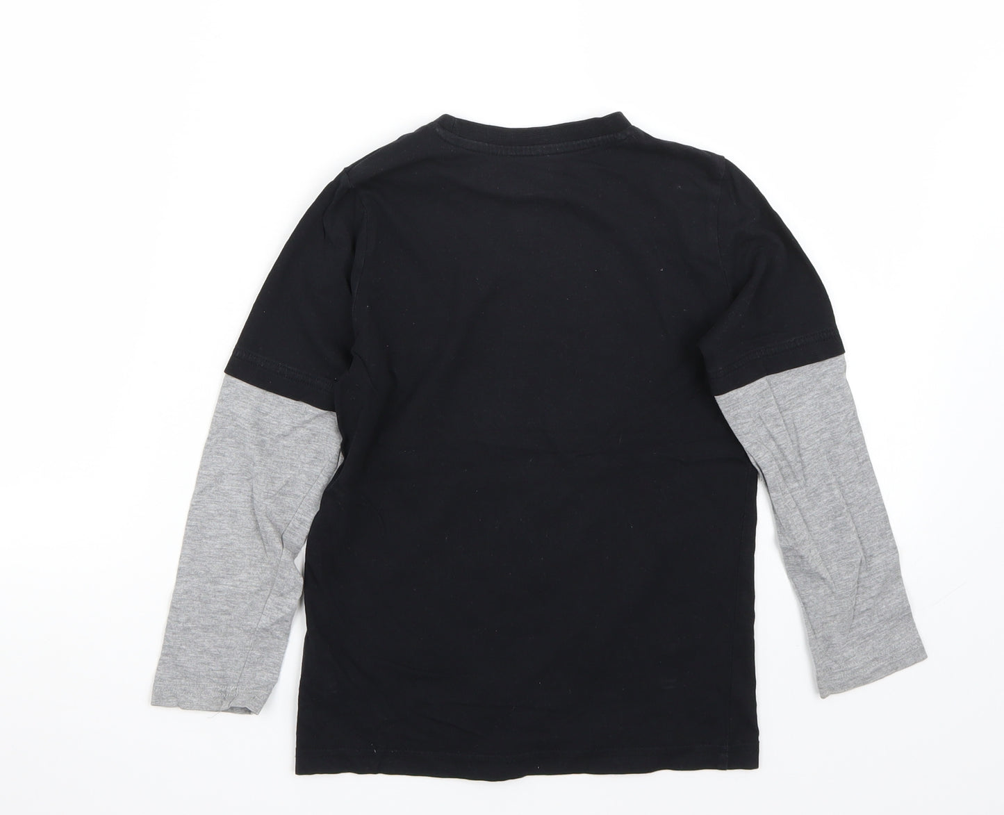 F&F Boys Black   Basic T-Shirt Size 6-7 Years