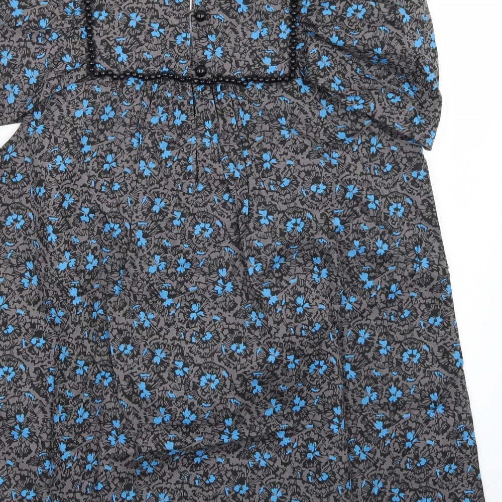 French Connection Womens Blue  Rayon A-Line  Size 14