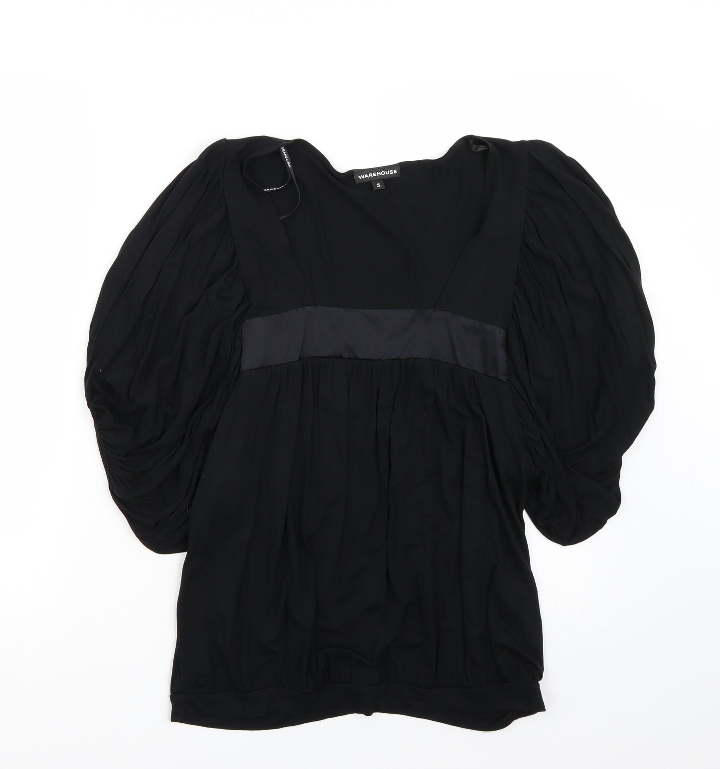 Warehouse Womens Black   Basic T-Shirt Size 12