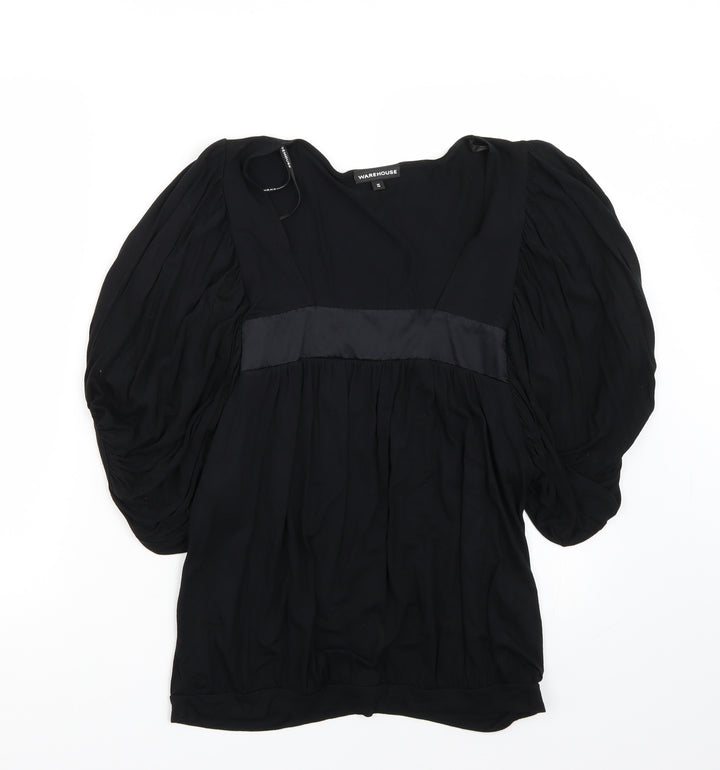 Warehouse Womens Black   Basic T-Shirt Size 12