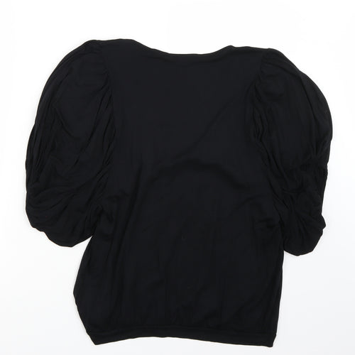 Warehouse Womens Black   Basic T-Shirt Size 12