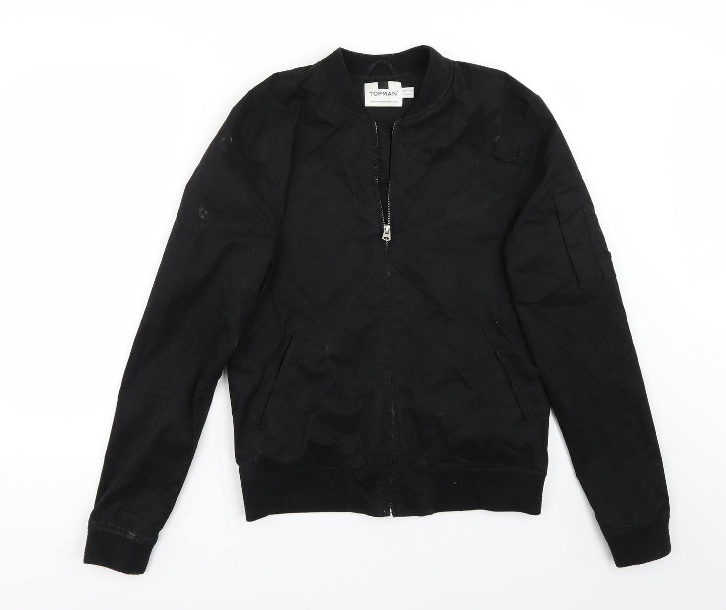 Topman Mens Black   Jacket Coat Size M