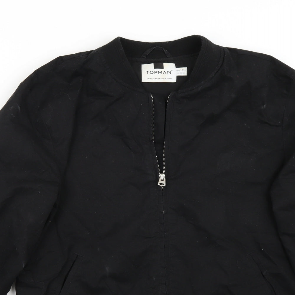 Topman Mens Black   Jacket Coat Size M