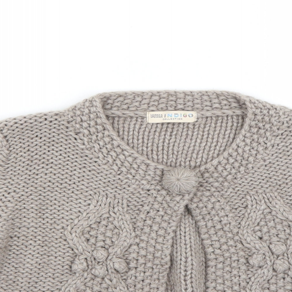 Marks and Spencer Womens Grey   Cardigan Jumper Size 14