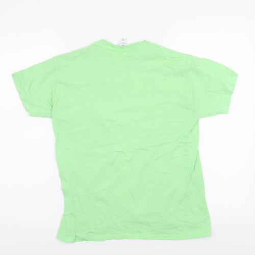 Preworn Girls Green   Basic T-Shirt Size L  - I need Space ,Kennedy Space Center