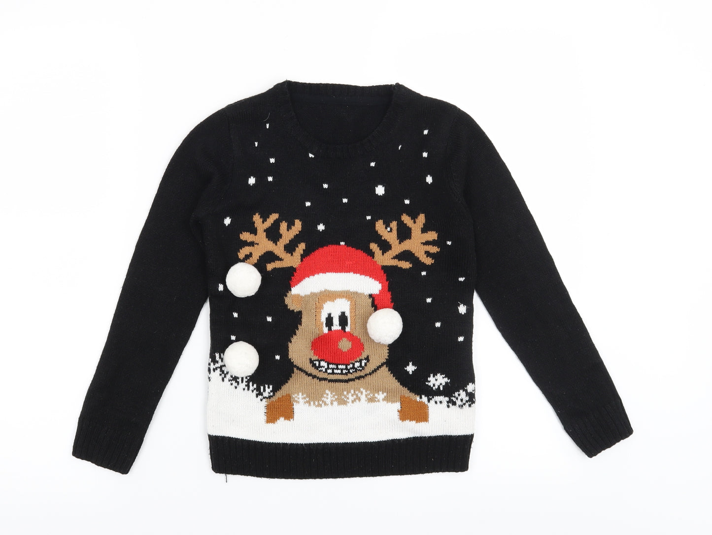 Pep & Co Boys Black   Pullover Jumper Size 7-8 Years  - Christmas