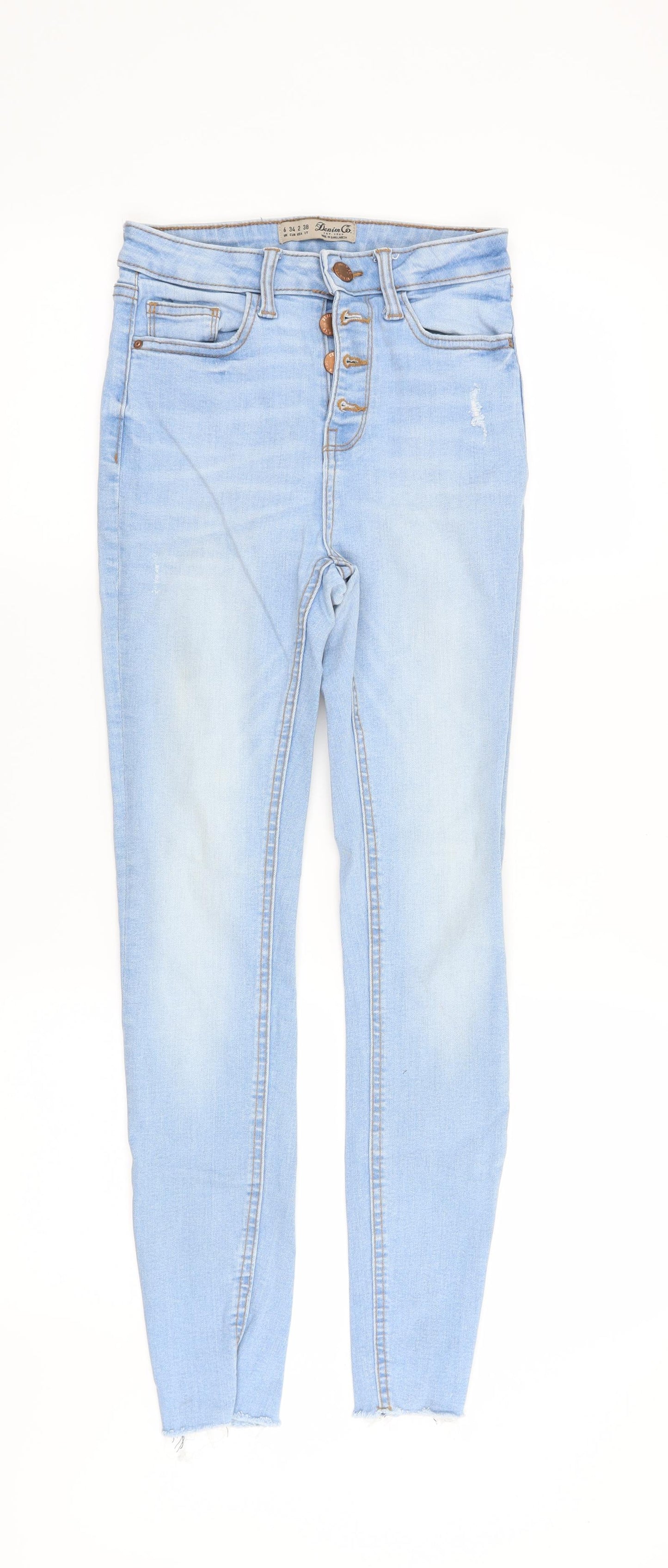 Denim CO Womens Blue   Skinny Jeans Size 6 L26 in