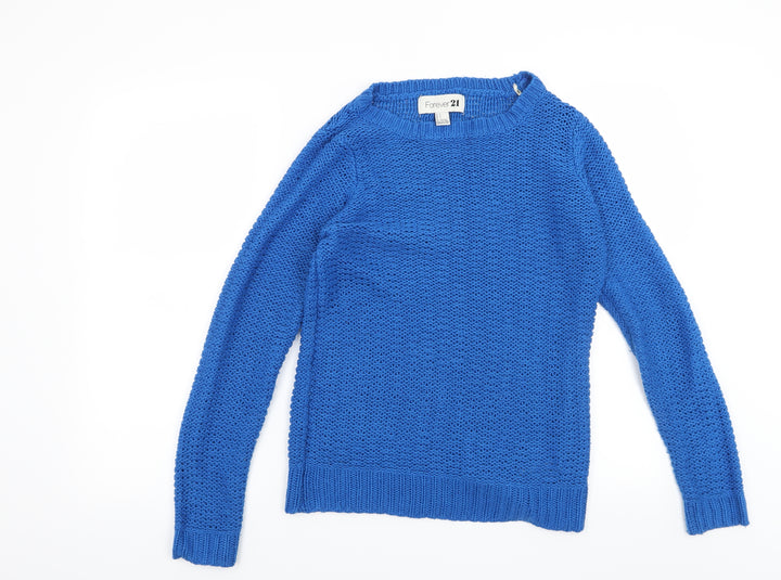 FOREVER 21 Womens Blue   Pullover Jumper Size S