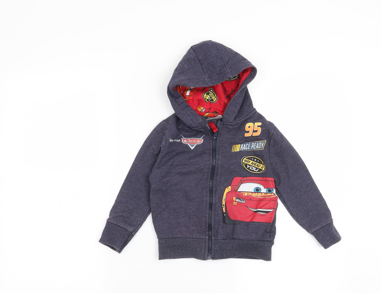 Disney Pixar Boys Blue   Full Zip Hoodie Size 2-3 Years  - Disney Pixar Cars