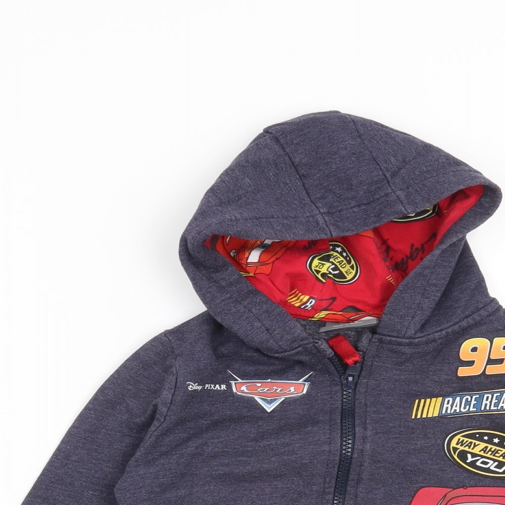 Disney Pixar Boys Blue   Full Zip Hoodie Size 2-3 Years  - Disney Pixar Cars