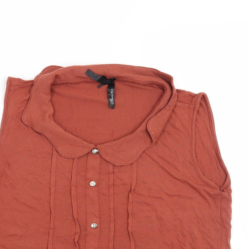 Atmosphere Womens Orange   Basic Blouse Size 8