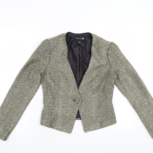 FOREVER 21 Womens Gold   Jacket Blazer Size S