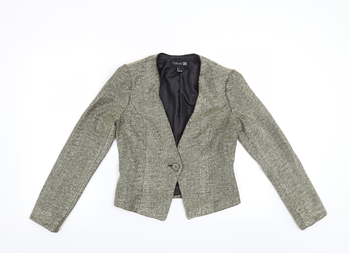 FOREVER 21 Womens Gold   Jacket Blazer Size S