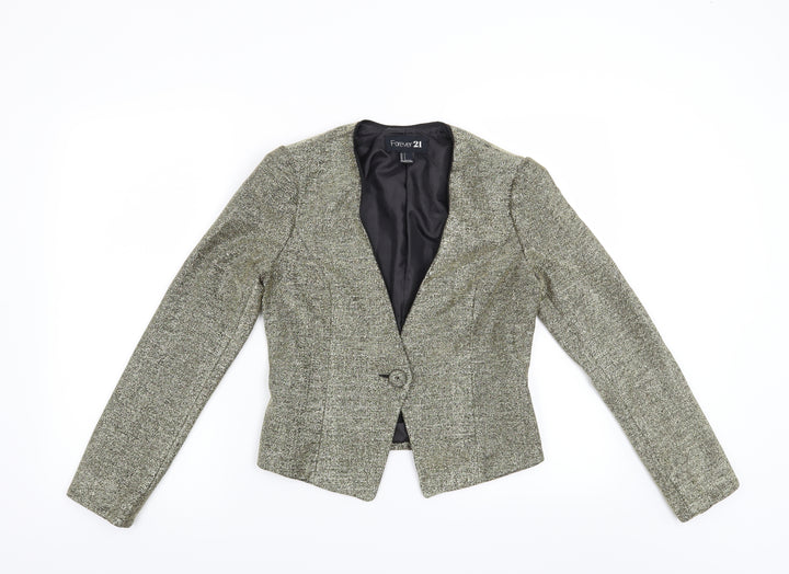 FOREVER 21 Womens Gold   Jacket Blazer Size S