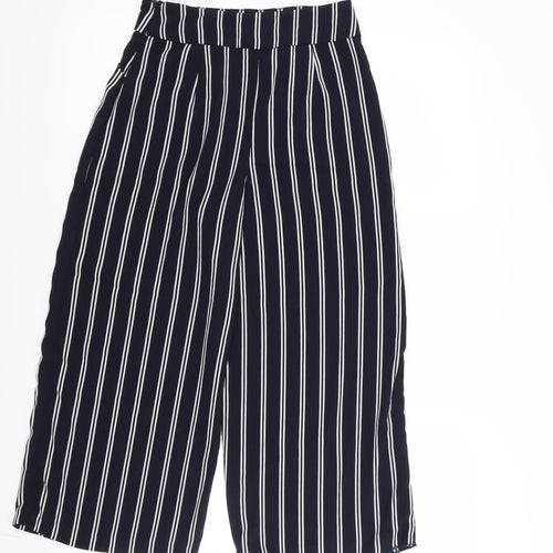 Bershka Womens Blue Striped  Trousers  Size 6 L23 in