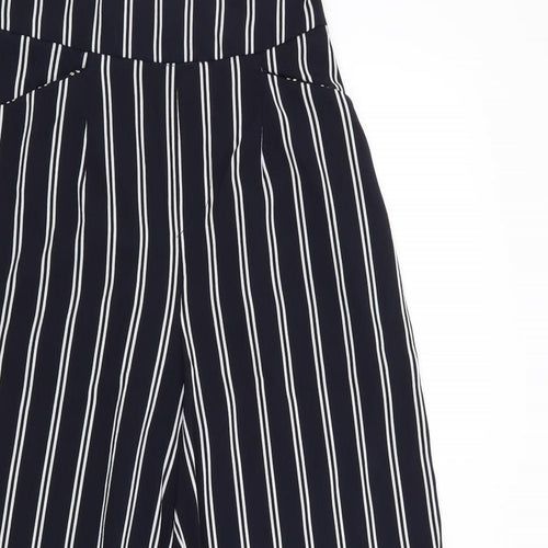 Bershka Womens Blue Striped  Trousers  Size 6 L23 in