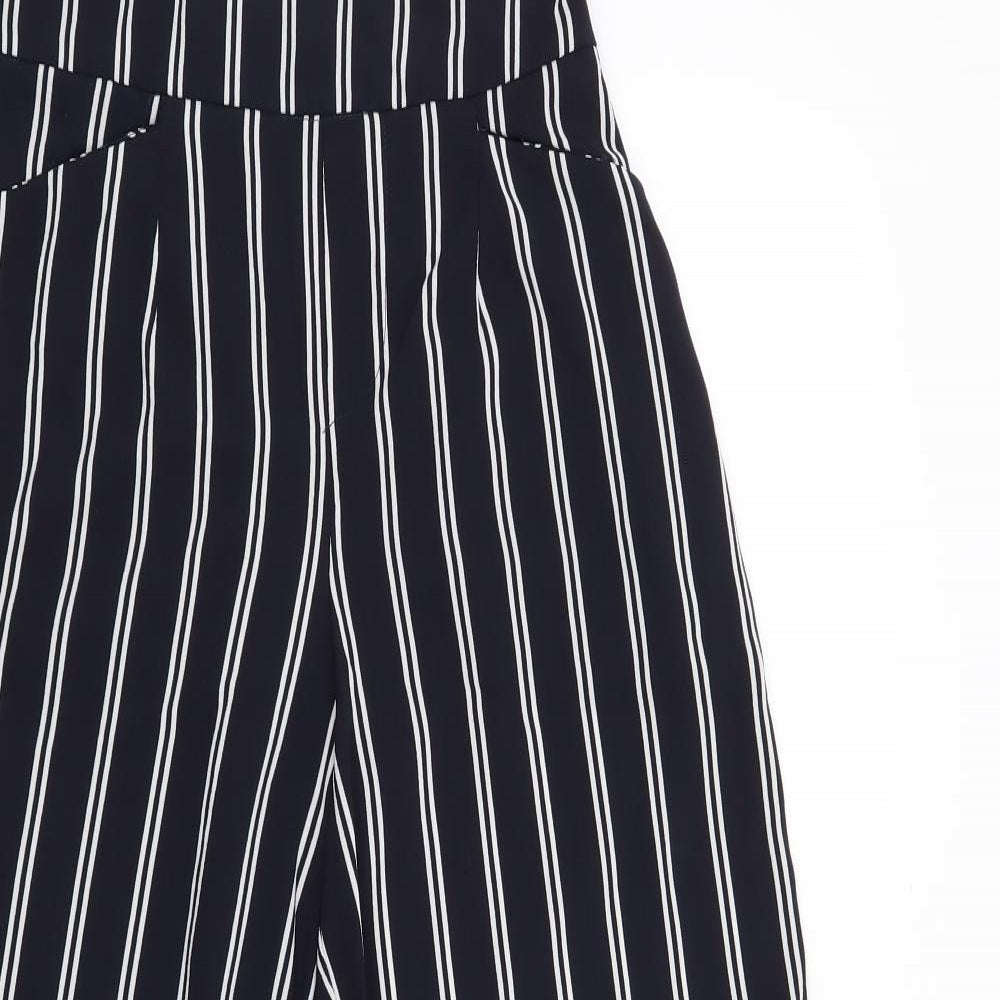 Bershka Womens Blue Striped  Trousers  Size 6 L23 in